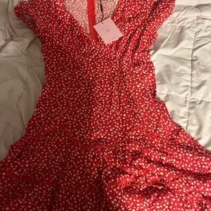 Hello Molly Red Floral Dress